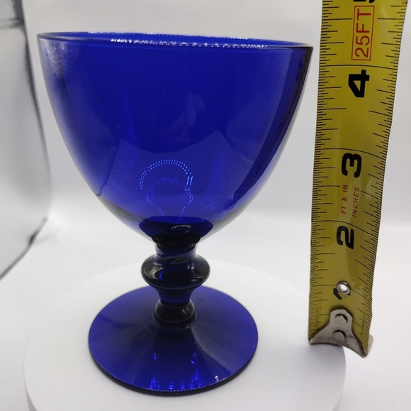 ESTATE PIECE- Vintage Cobalt Blue Champagne, Sherbet, Cocktail Glass - Picture 3 of 9